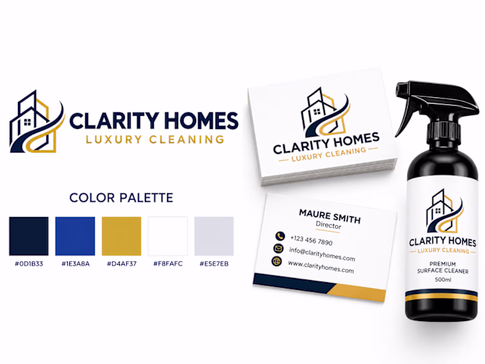 Clarity Homes Luxury Cleaning Brand Identity