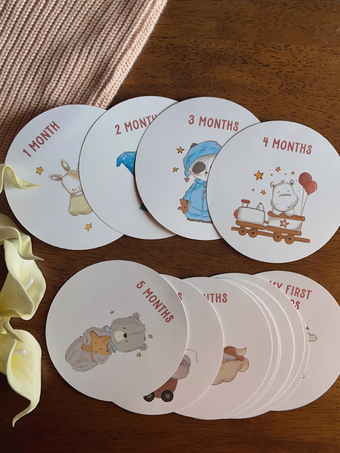 worked on these milestone card illustrations!
