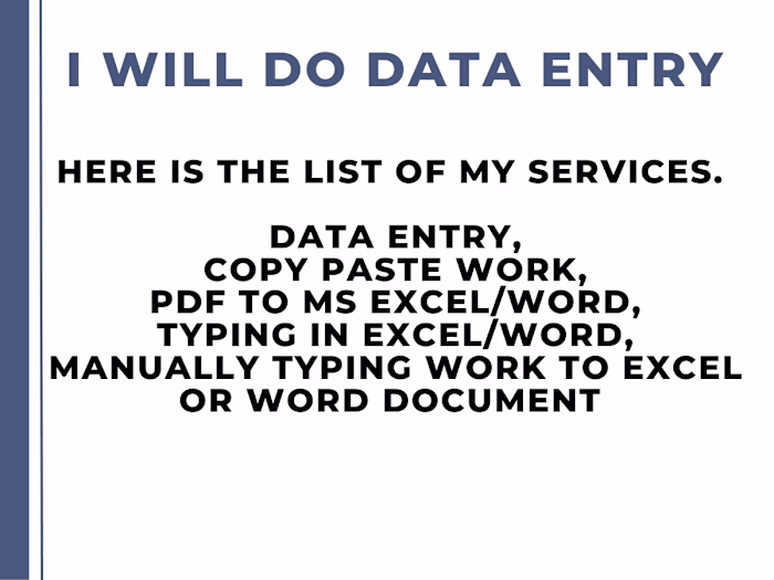 data entry 
