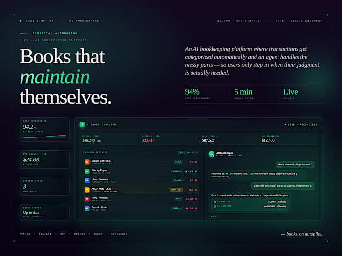 AI Bookkeeping Platform — Books