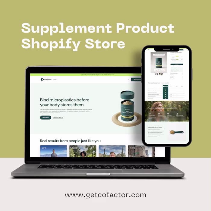 Supplement Product Shopify Store
I have