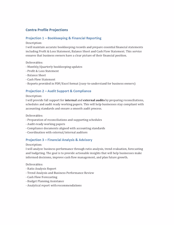 Bookkeeping & Financial Reporting