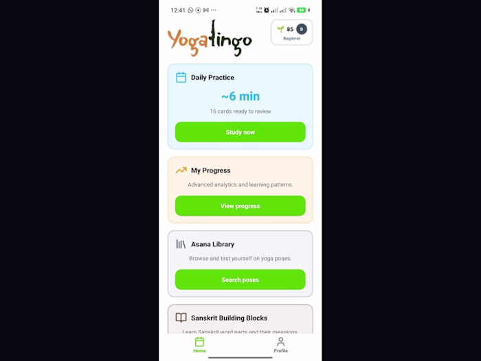 Yogalingo — Sanskrit Asana Flashcards