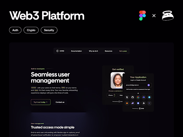 Web3 Auth Landing Page