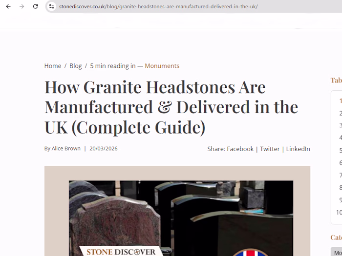 SEO Blog Writing — B2B Trade Website | Stone Discover UK
