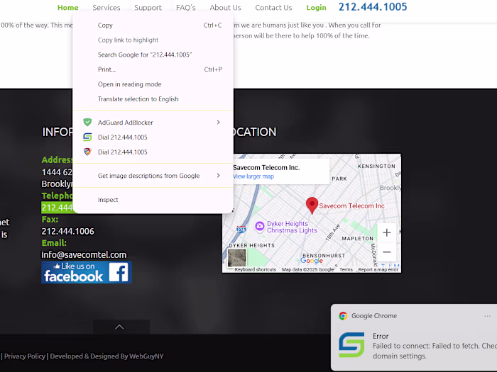 Savecom SelectToCall Chrome Extension