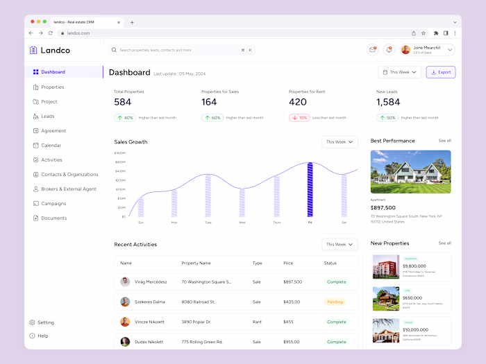 Landco - Real Estate CRM