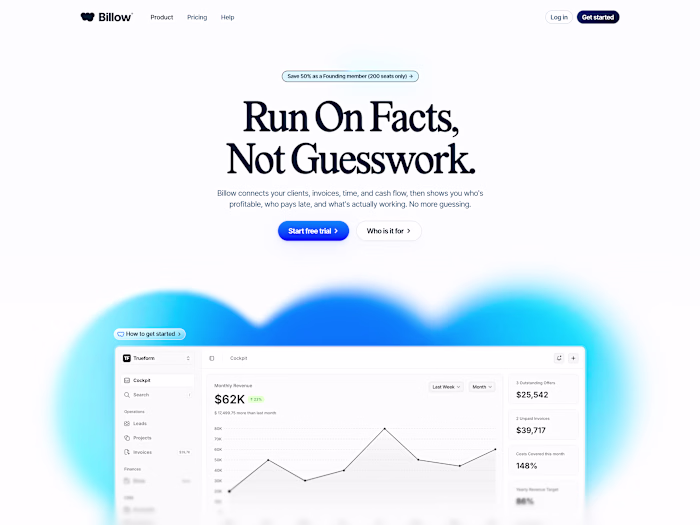 Modern SaaS Website & Digital Product Experience for Billow