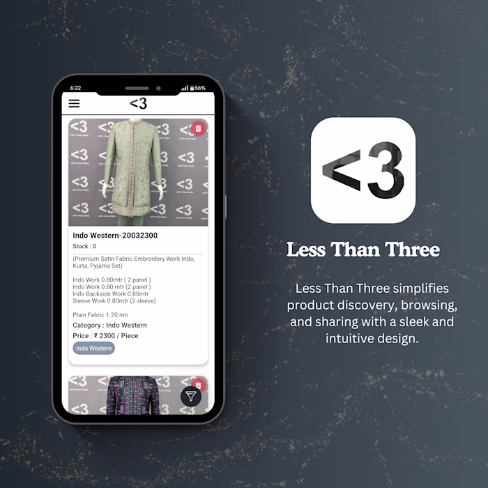 LessThanThree is a React Native–based