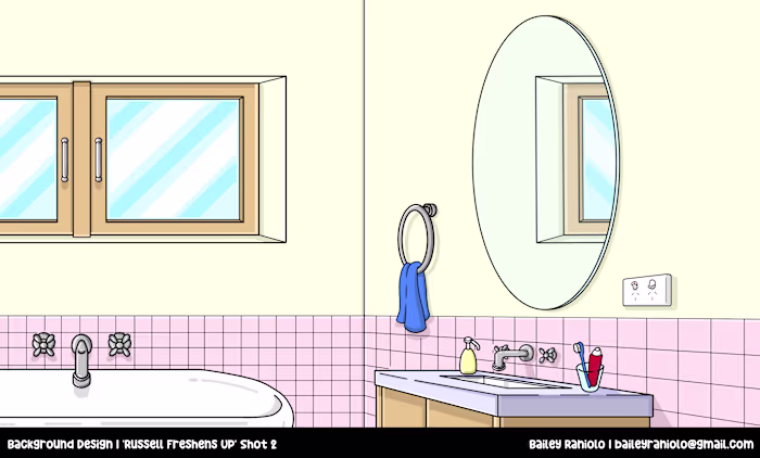 'Russell Freshens Up' Background Shot 2