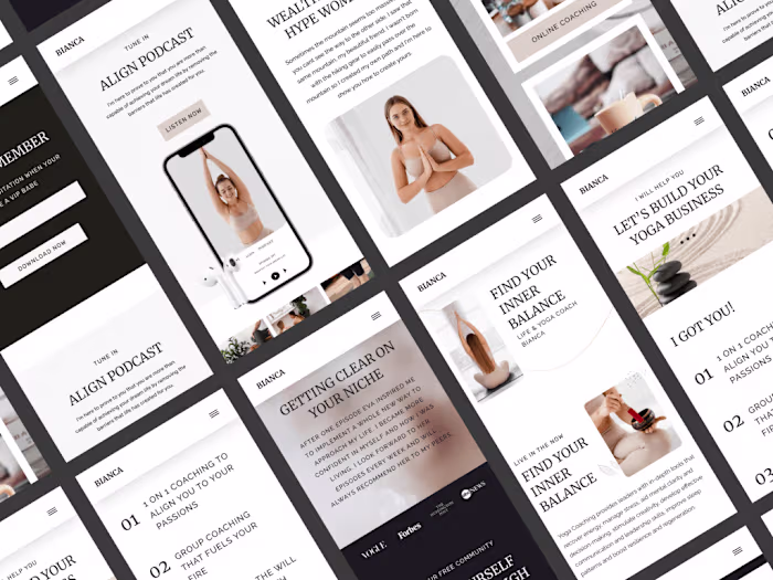 Website Mobile & Desktop - Yoga Health Coaching