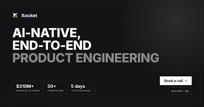 Xocket: AI-native product engineering studio site