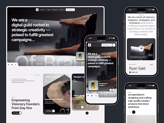 Of-Brand Furniture Design Agency Website UI/UX Design