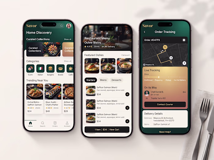 Savor - Gourmet Food Delivery & Restaurant Ordering Mobile A...
