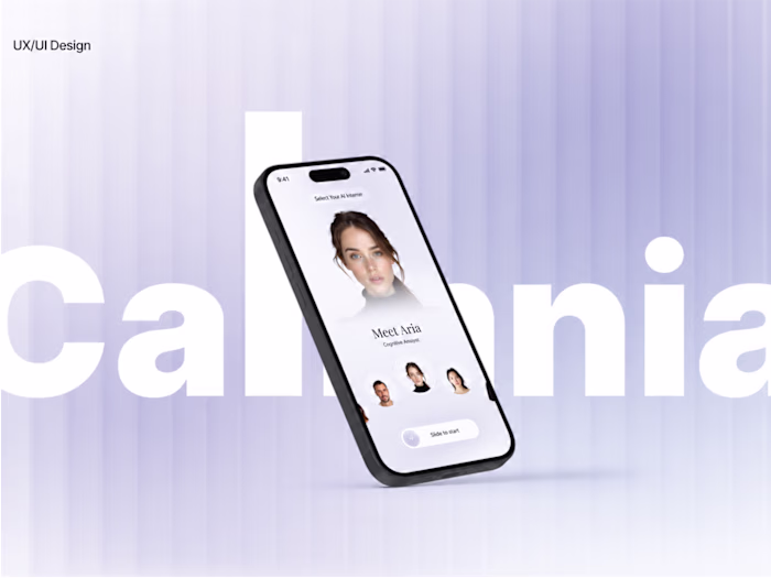 Calmnia AI Emotional Support App Design