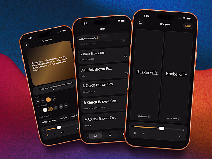 FONTI: iOS Font Exploration App