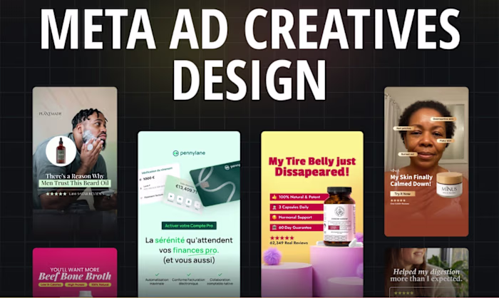 I specialize in creating high-converting static ad creatives...
