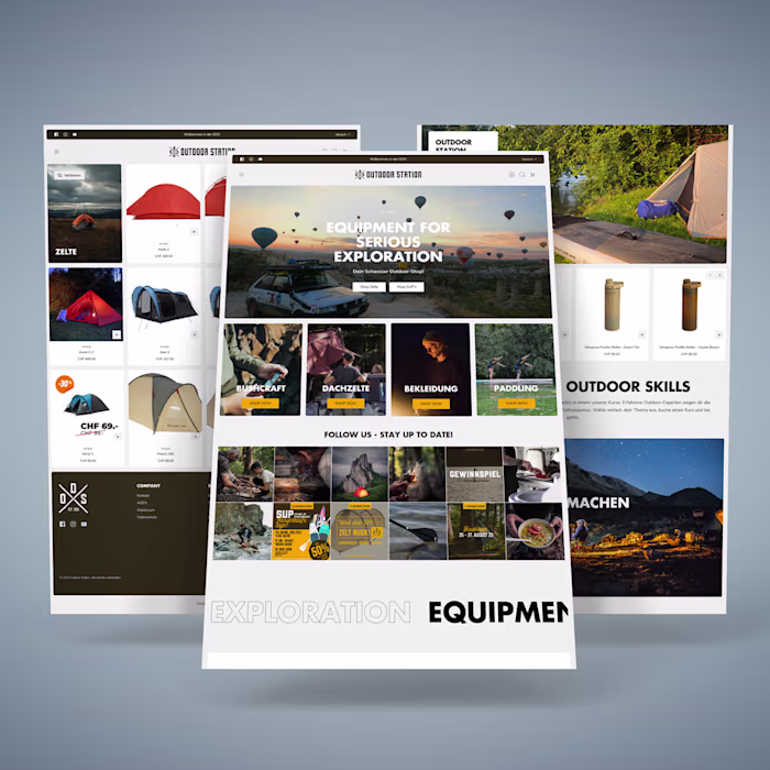 Shopify Outdoor station store | Ecommerce website