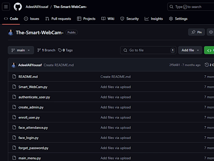 GitHub - AdeelAliYousaf/The-Smart-WebCam
