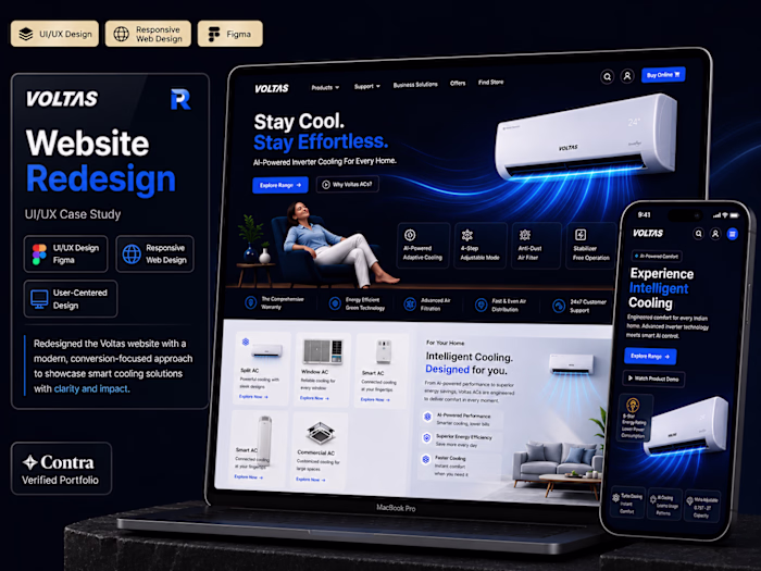 Voltas Smart Cooling Website Redesign