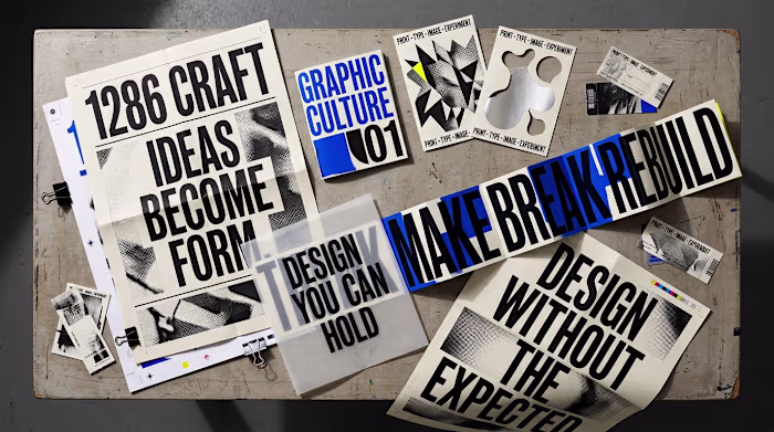 An experimental graphic design composition