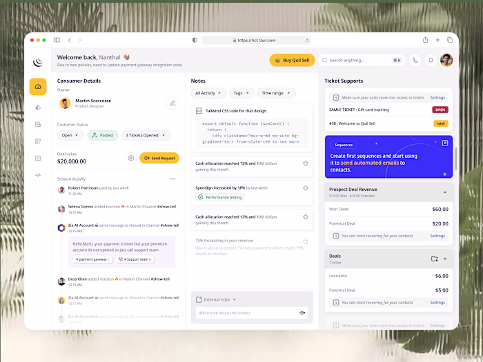 Design of Integrated CRM & Sales Hub