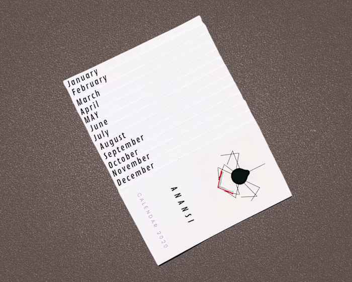 Anansi Bookmark Calendar 2020