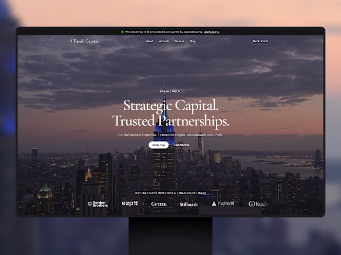 Farah Capital Website Redesign