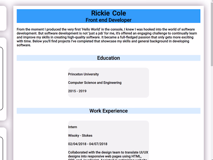 Resume Maker Web App