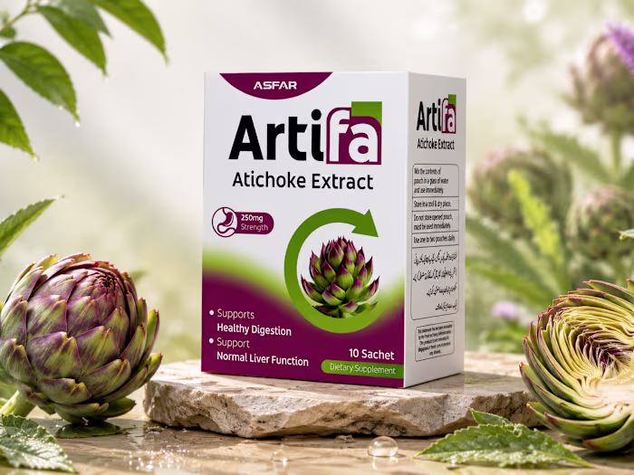 Artichoke Extract Sachet Box | Packaging Design