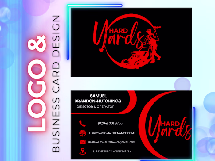 Hard Yards Logo and Business Card Design