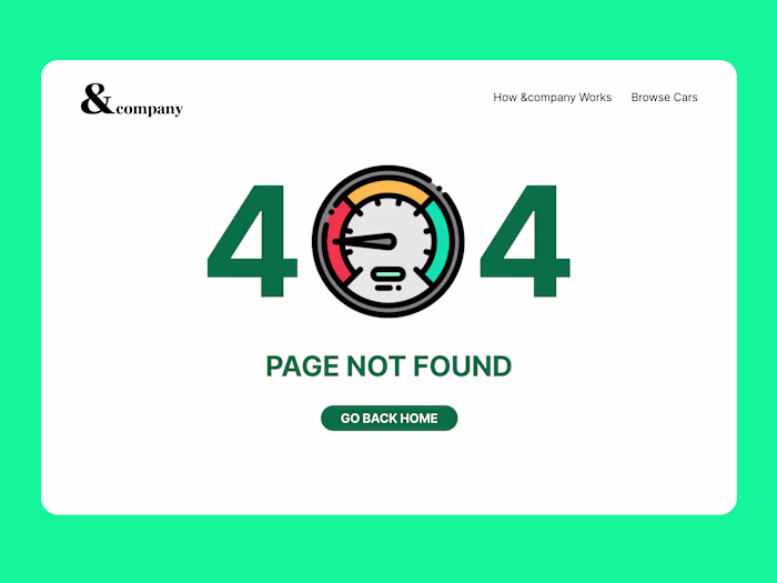 404 (Error) Page Design