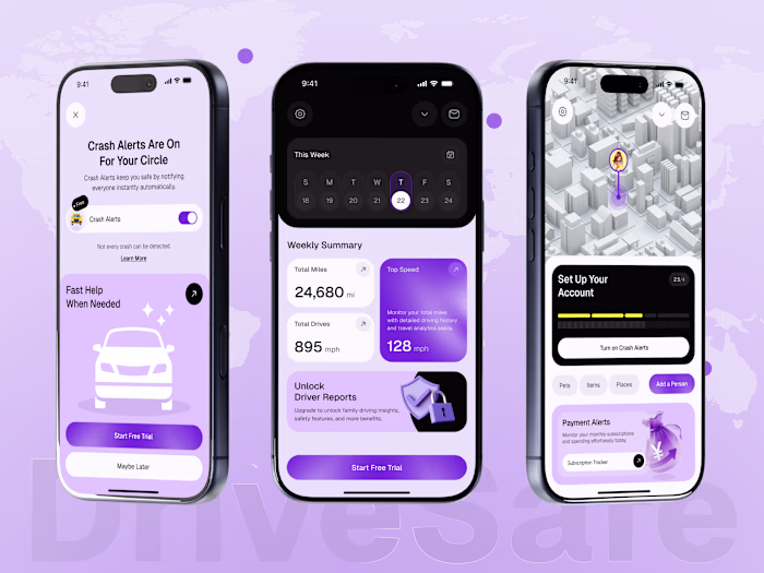 DriveSafe Mobile App UI/UX Design
