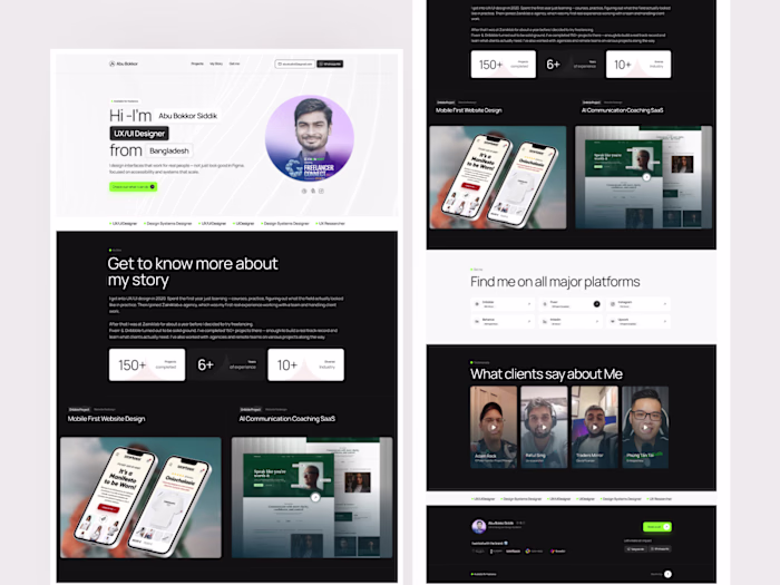 My personal portfolio website is