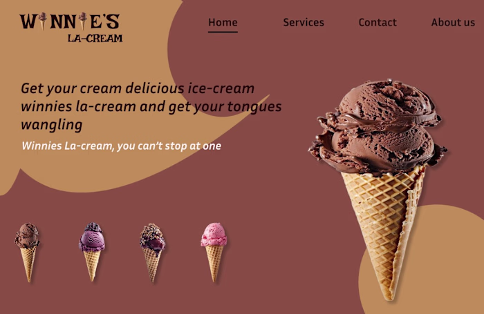Ice-cream website design