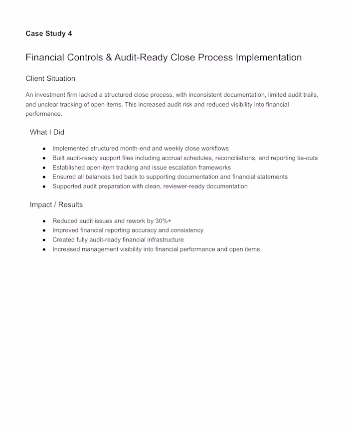 Strengthened financial controls and reporting