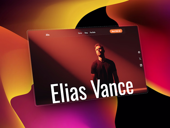 Model Portfolio website made in framer 