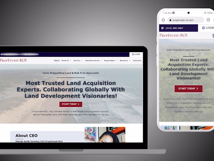 Optimized Website Development for Real Estate Land Acquisition