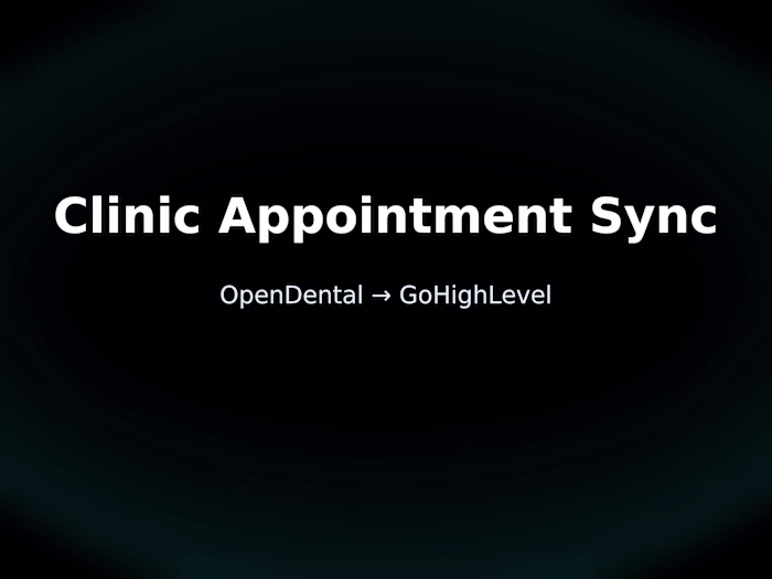 Clinic-Aware Sync for GoHighLevel and OpenDental