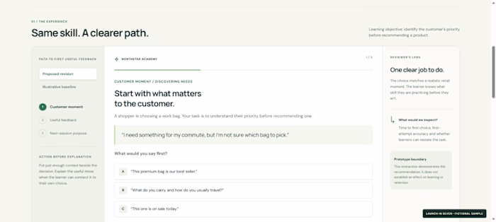 Mission Flow Review — Retail Learning Audit Concept