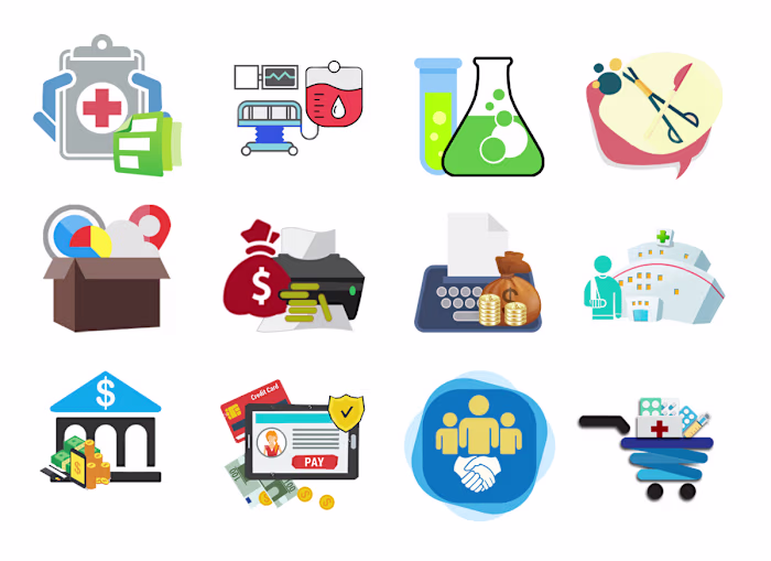 Pharmacy Icon Set Design