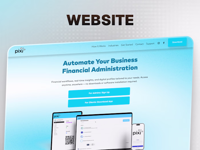PixiPay — Website Design & Platform Landing