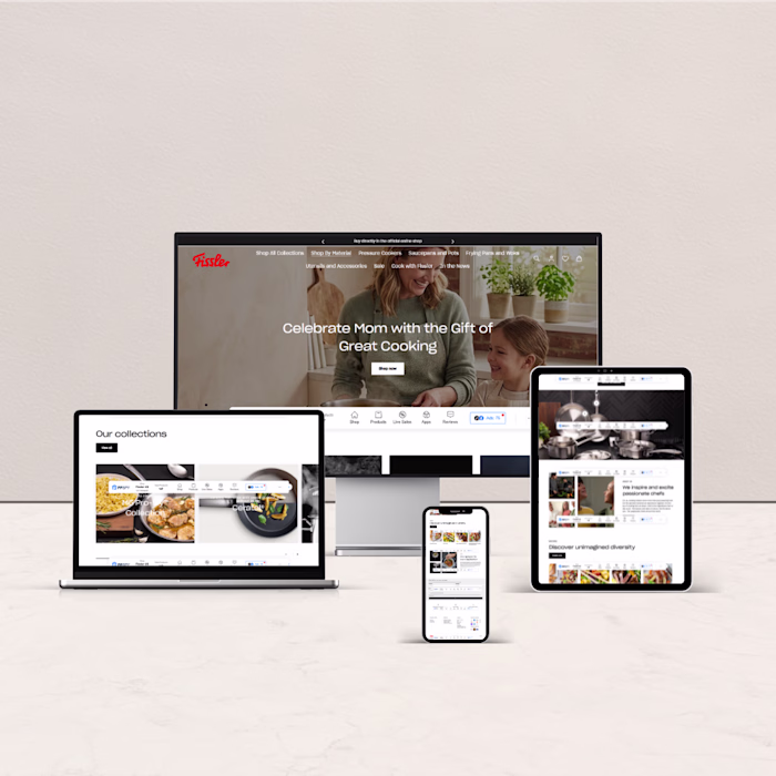 Website Design: cookware brand