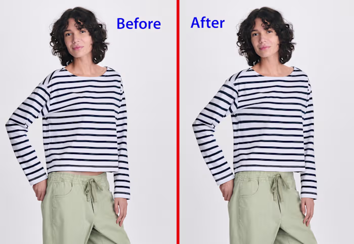 Striped Top Before & After