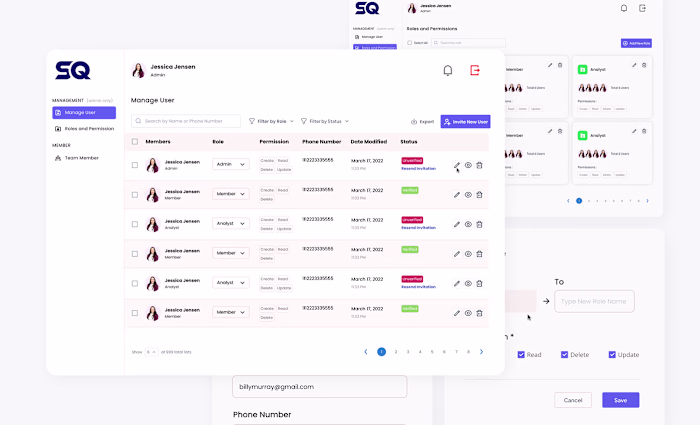 Dashboard Customer Management Design