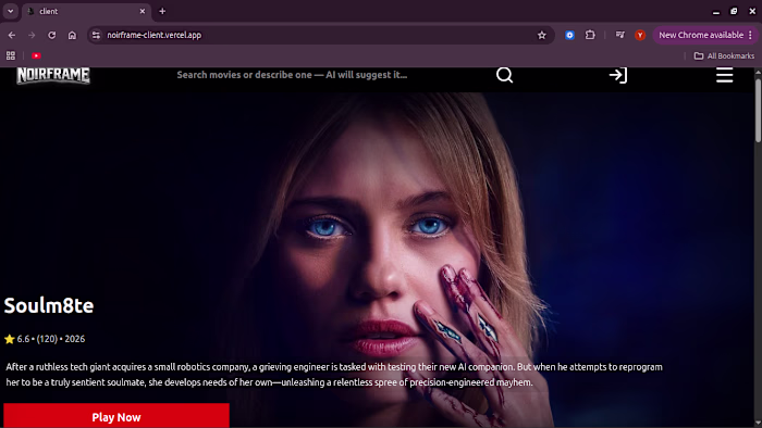 NoirFrame – Full-Stack Movie Platform