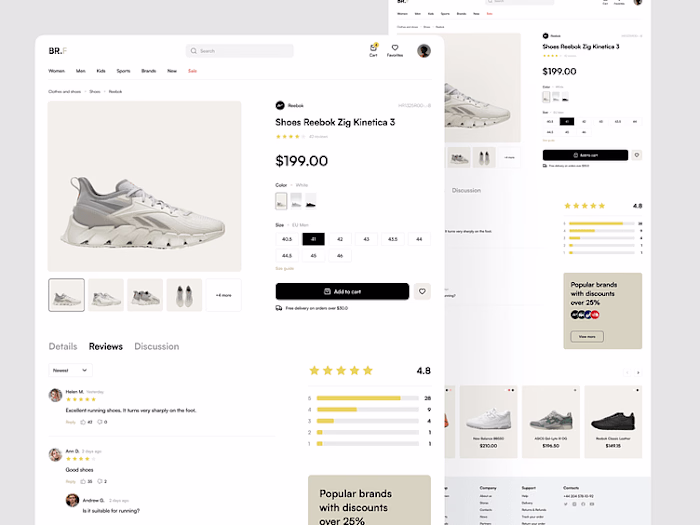 Update product page to enhance aesthetics and boost conversation