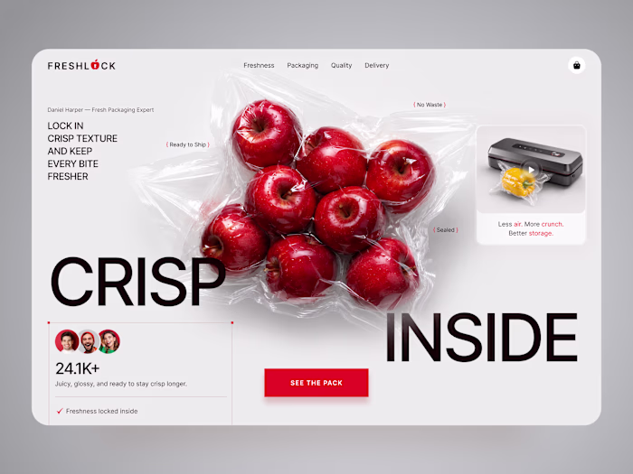 FreshLock — Food Packaging Landing