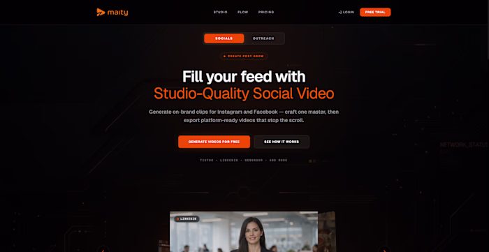 Complete brand identity and landing