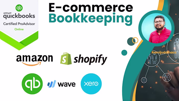 E-commerce Bookkeeping on QuickBooks and Xero for Amazon,Shopify